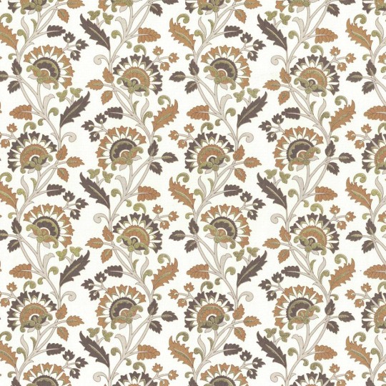 Brown Flowers and Vines Italian Print Paper ~ Rossi Italy